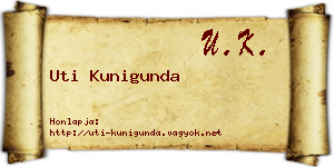 Uti Kunigunda névjegykártya